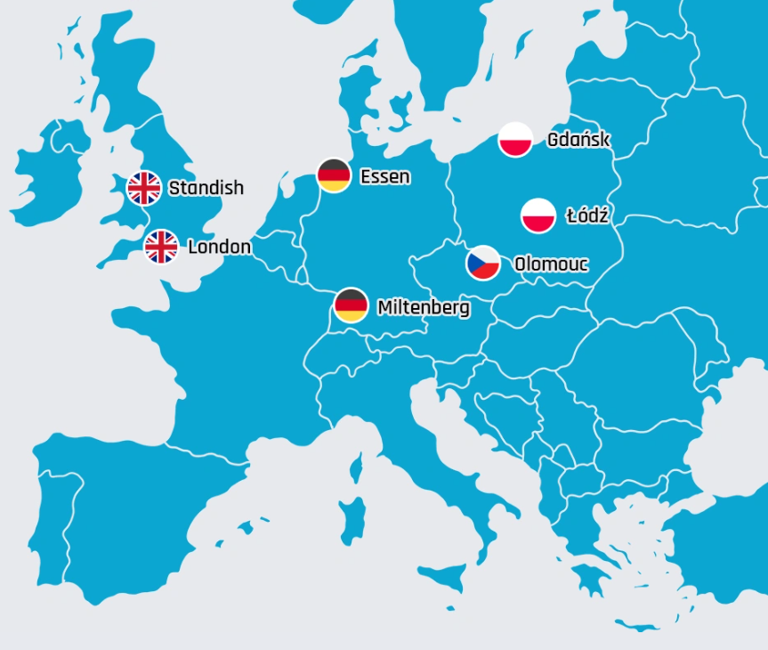 Eurelo-Tech branches map